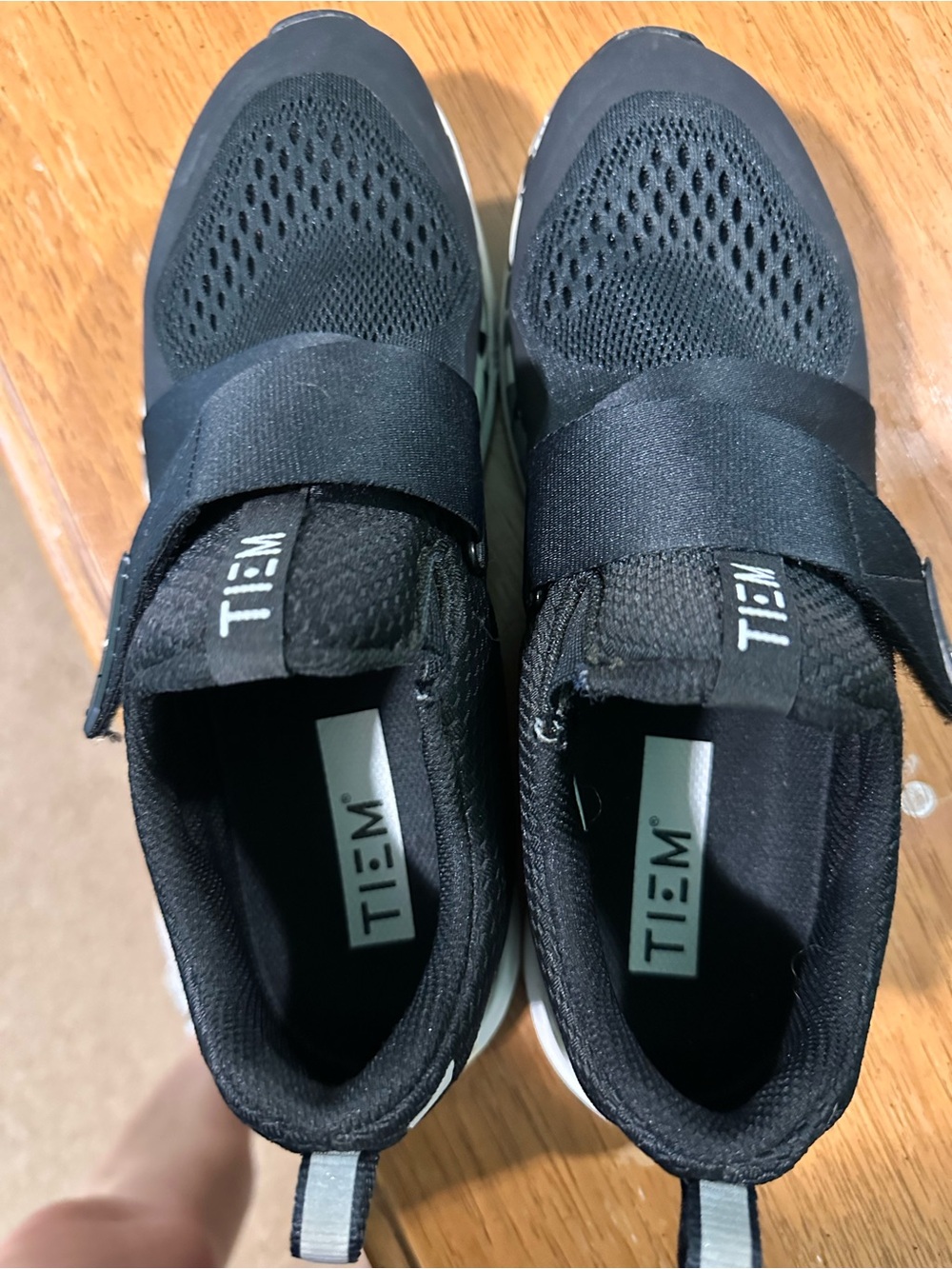 TIEM Women's Lightweight Black Athletic Slip-On Sneakers